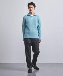 AURALEE 21AW ウールハーフジップセーター COLLARED MERINO WOOL HALF-ZIP JUMPER 襟付きメリノウール
