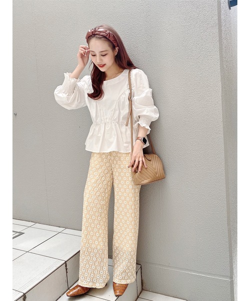 JUMELLE(ジュメロ)の「フラワーパンツ(その他パンツ・レディース・ベージュ/ブラウン・SMALL/MEDIUM)」の7枚目の写真