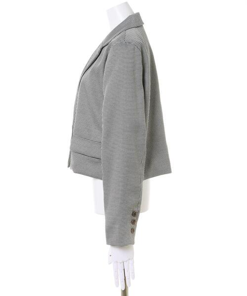 MLI'A（エムリア）の「ショートテーラードビッグジャケット／千鳥格子柄あり(セットアップ対応)（テーラードジャケット・レディース・ホワイト系5/モカ/ブラウン系9/ブラック・M）」の8枚目の写真