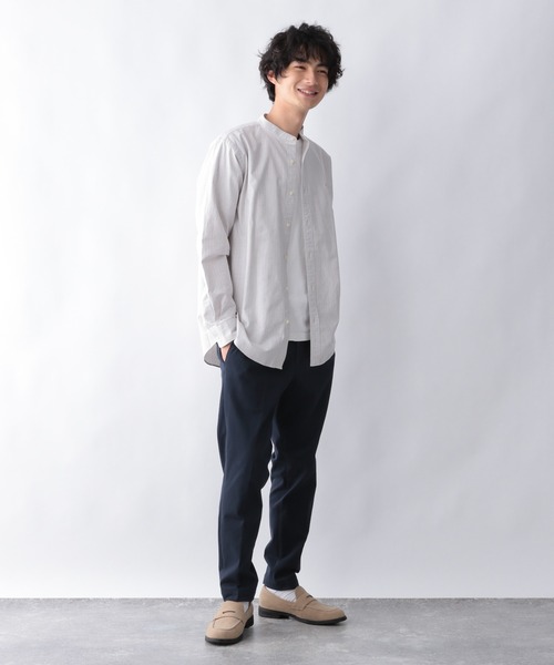 GLOBAL WORK（グローバルワーク）の「オックスフォードバンドカラーシャツ/952744（シャツ/ブラウス・メンズ・ホワイト/その他3/ホワイト系その他/ベージュ系その他3/ダークブルー/グリーン系その他3・SMALL/MEDIUM/LARGE/X-LARGE）」の9枚目の写真