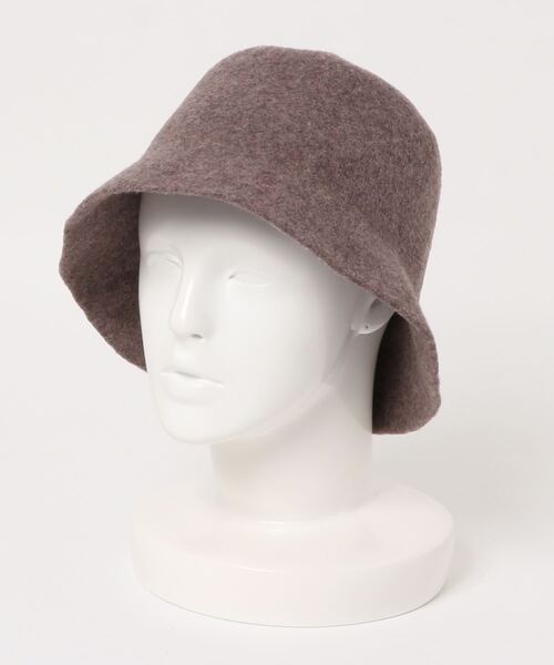 DouDou(ドゥドゥ)の「ウールバケットハット(ハット・レディース・ブラック/グレイッシュベージュ・FREE)」の5枚目の写真