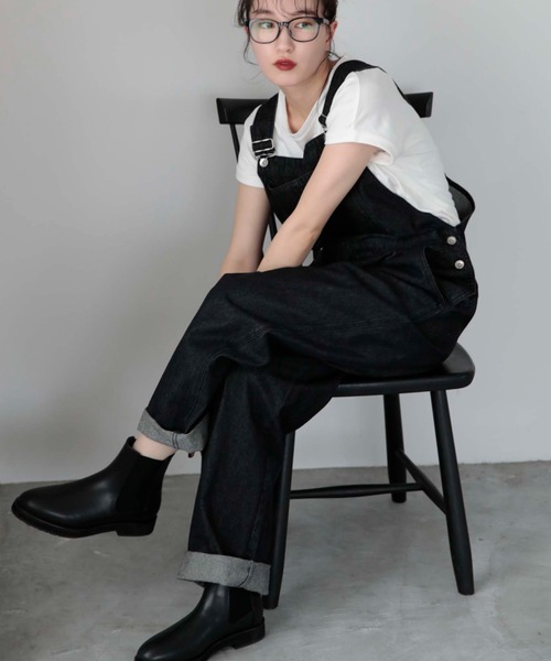 Doux archives（ドゥアルシーヴ）の「サイドゴアブーツ（ブーツ・レディース・ブラック/アイボリー・LARGE/MEDIUM）」の2枚目の写真