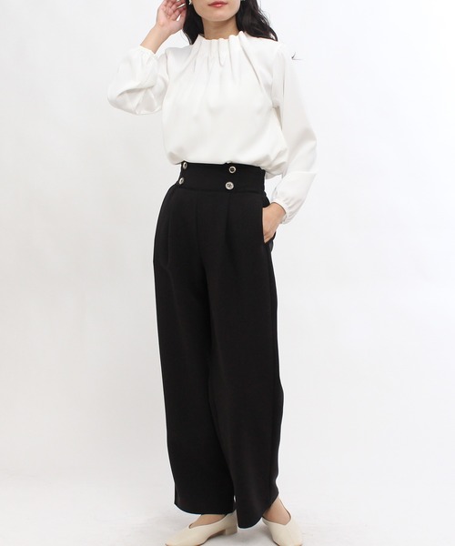 LOUISE ODIER(ルイーズオディール)の「とろみハイネックブラウス(シャツ/ブラウス・レディース・ホワイト/チャコール/ミント/グレイッシュベージュ/サックスブルー/ピンク系その他・MEDIUM/LARGE)」の21枚目の写真
