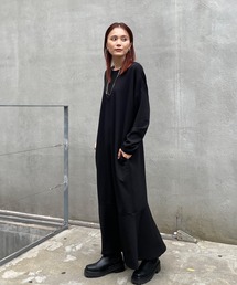 Onf(オンフ) カットジョーゼットペプラムドレス