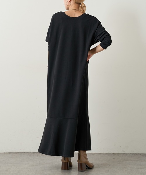 Omekashi(オメカシ)の「Onf(オンフ) カットジョーゼットペプラムドレス(ワンピース・レディース・ブラック/ブラウン・38/36)」の19枚目の写真