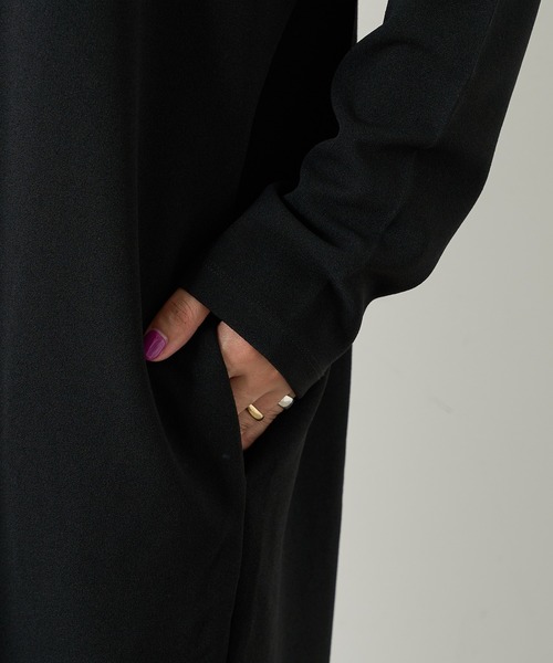 Omekashi(オメカシ)の「Onf(オンフ) カットジョーゼットペプラムドレス(ワンピース・レディース・ブラック/ブラウン・38/36)」の20枚目の写真