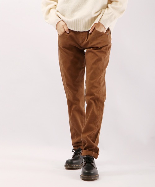 Antgauge(アントゲージ)の「LILY BOYS TAPERED(デニムパンツ・レディース・ブラック/ダークカーキ/オリーブ/モカ・S/SS/L/M)」の1枚目の写真