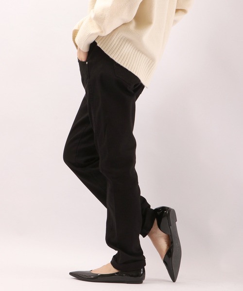 Antgauge(アントゲージ)の「LILY BOYS TAPERED(デニムパンツ・レディース・ブラック/ダークカーキ/オリーブ/モカ・S/SS/L/M)」の2枚目の写真