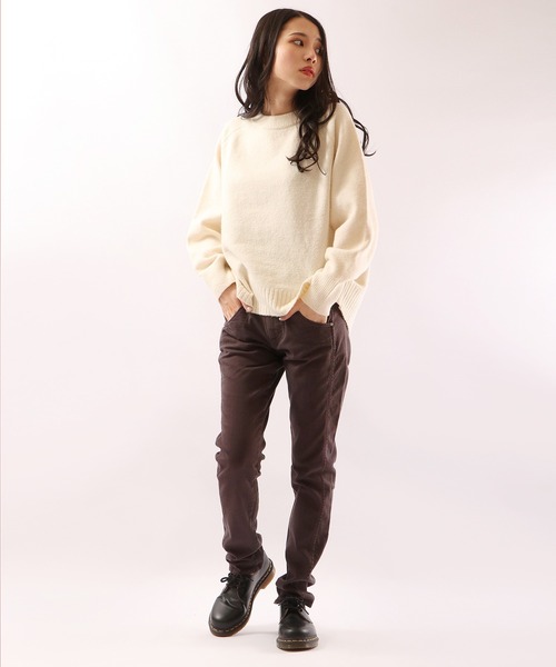 Antgauge(アントゲージ)の「LILY BOYS TAPERED(デニムパンツ・レディース・ブラック/ダークカーキ/オリーブ/モカ・S/SS/L/M)」の12枚目の写真