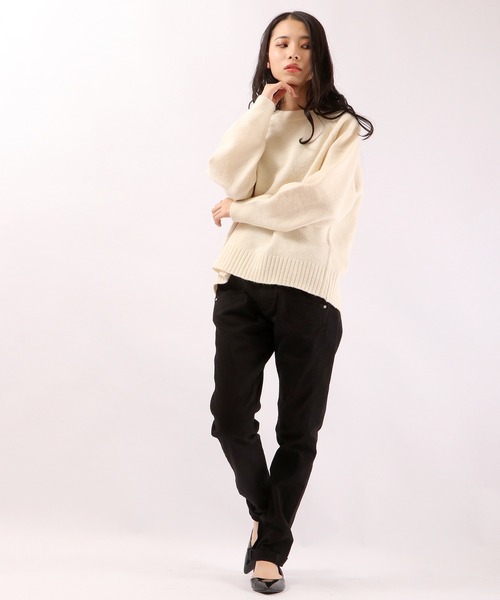 Antgauge(アントゲージ)の「LILY BOYS TAPERED(デニムパンツ・レディース・ブラック/ダークカーキ/オリーブ/モカ・S/SS/L/M)」の7枚目の写真