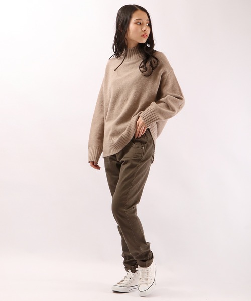 Antgauge(アントゲージ)の「LILY BOYS TAPERED(デニムパンツ・レディース・ブラック/ダークカーキ/オリーブ/モカ・S/SS/L/M)」の18枚目の写真