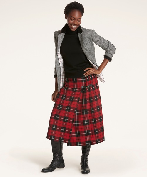 極美品 Brooks Brothers 21AW タータンチェックキルトスカート 極美品 Brooks Brothers 21AW タータンチェックキルトスカート