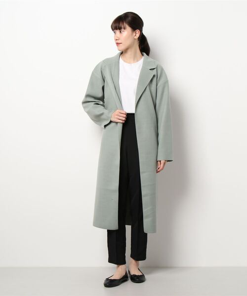 Te chichi TERRASSE（テチチテラス）の「ベルト付チェスターコート（チェスターコート・レディース・グリーン/ネイビー/ベージュ・ﾌﾘ-）」の8枚目の写真