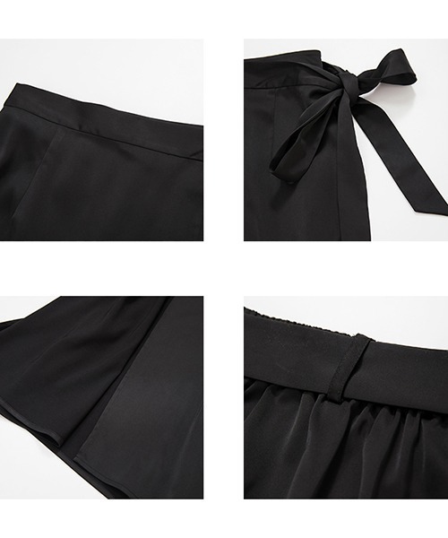 UNSPOKEN(アンスポクン)の「【UNSPOKEN】Half slit A-line long skirt UQ21B021(スカート・レディース・ブラック・S/M/L)」の8枚目の写真