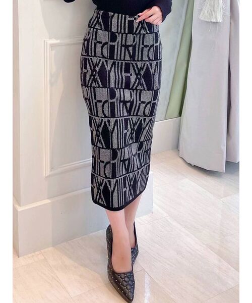 RESEXXY（リゼクシー）の「ランダムパターンニットスカート（スカート・レディース・ブラック/ブラウン/ベージュ・FREE）」の2枚目の写真