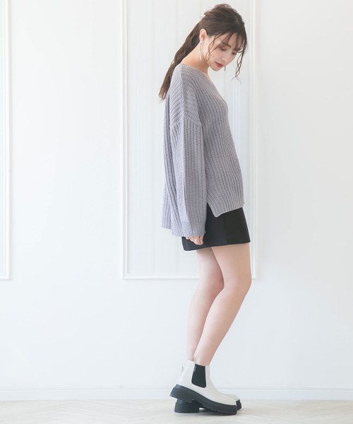 Newlyme（ニューリーミー）の「5cmヒールサイドゴアショートブーツ（ブーツ・レディース・ホワイト/ブラック/クリアブラック・23cm/23.5cm/24cm/24.5cm）」の14枚目の写真