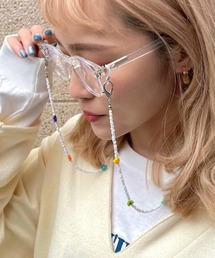 SPINNS | 3WAY仕様 フラワーデザイン カラービーズマスクチェーン(ネックレス)