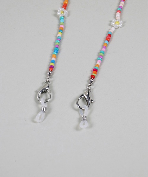 SPINNS（スピンズ）の「3WAY仕様 フラワーデザイン カラービーズマスクチェーン（ネックレス・レディース・A/B/C・ONESIZE）」の4枚目の写真