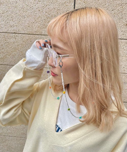 SPINNS（スピンズ）の「3WAY仕様 フラワーデザイン カラービーズマスクチェーン（ネックレス・レディース・A/B/C・ONESIZE）」の22枚目の写真