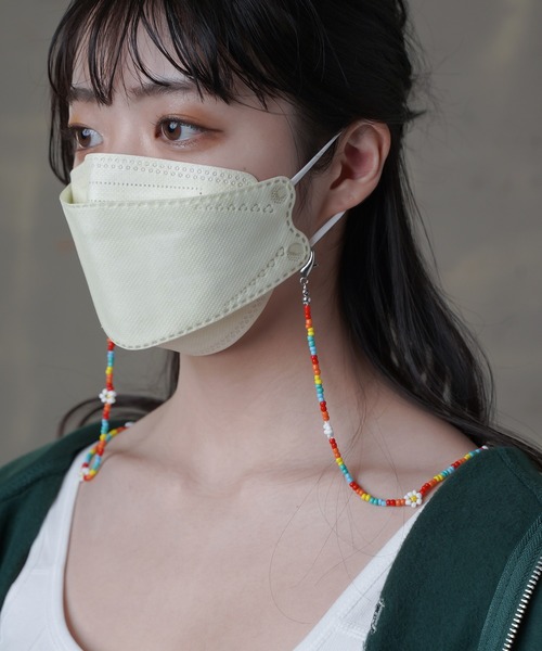 SPINNS（スピンズ）の「3WAY仕様 フラワーデザイン カラービーズマスクチェーン（ネックレス・レディース・A/B/C・ONESIZE）」の19枚目の写真