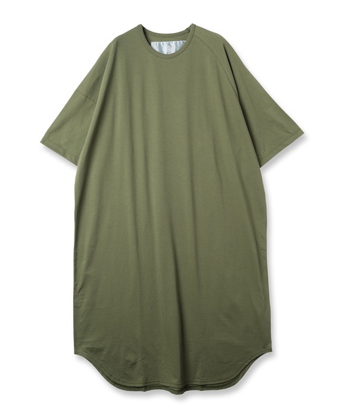 Dulcamara（ドゥルカマラ）の「アシメベースボールOP -CUT & SAWN-（ワンピース・レディース・ベージュ/ブラック/オートミール/グリーン・FREE）」の4枚目の写真