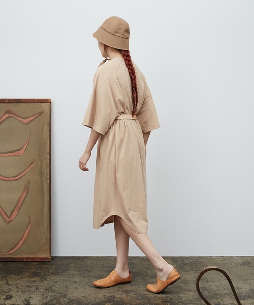 Dulcamara（ドゥルカマラ）の「アシメベースボールOP -CUT & SAWN-（ワンピース・レディース・ベージュ/ブラック/オートミール/グリーン・FREE）」の13枚目の写真