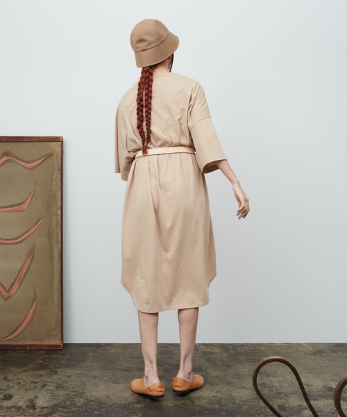 Dulcamara（ドゥルカマラ）の「アシメベースボールOP -CUT & SAWN-（ワンピース・レディース・ベージュ/ブラック/オートミール/グリーン・FREE）」の15枚目の写真