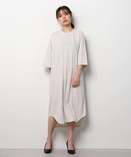 Dulcamara（ドゥルカマラ）の「アシメベースボールOP -CUT & SAWN-（ワンピース・レディース・ベージュ/ブラック/オートミール/グリーン・FREE）」の22枚目の写真