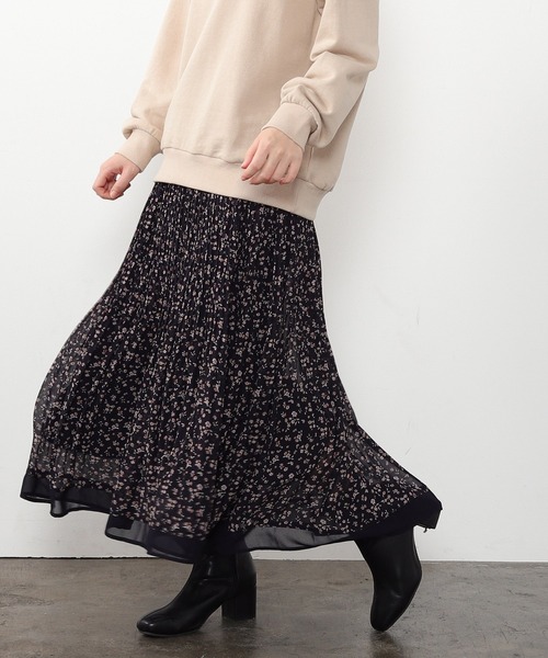 Honeys（ハニーズ）の「配色プリーツスカート（スカート・レディース・ブラック系その他/ベージュ系その他/ブルー系その他/ブルー系その他2・LL/S/M/L）」の4枚目の写真