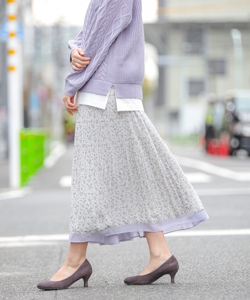 Honeys（ハニーズ）の「配色プリーツスカート（スカート・レディース・ブラック系その他/ベージュ系その他/ブルー系その他/ブルー系その他2・LL/S/M/L）」の15枚目の写真