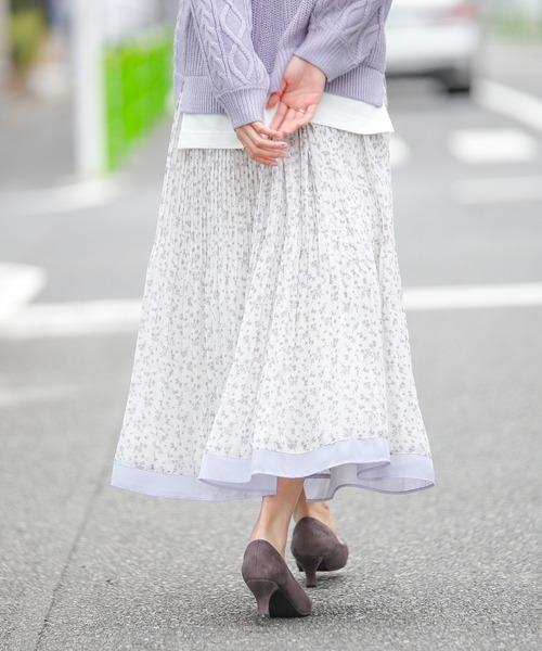 Honeys（ハニーズ）の「配色プリーツスカート（スカート・レディース・ブラック系その他/ベージュ系その他/ブルー系その他/ブルー系その他2・LL/S/M/L）」の16枚目の写真