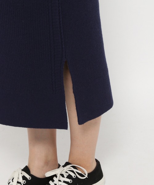 niko and...（ニコアンド）の「洗えるレイヤード風ニットワンピース（ワンピース・レディース・オフホワイト/ブラウン/ネイビー・FREE）」の9枚目の写真