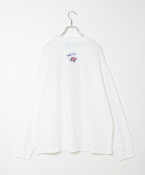 VISION STREET WEAR（ヴィジョンストリートウェア）の「VISION STREET WEAR　ビジョンストリートウエア　ガールプリントロンT（Tシャツ/カットソー・メンズ・チャコールグレー/スカイブルー/オフホワイト・M/L）」の4枚目の写真