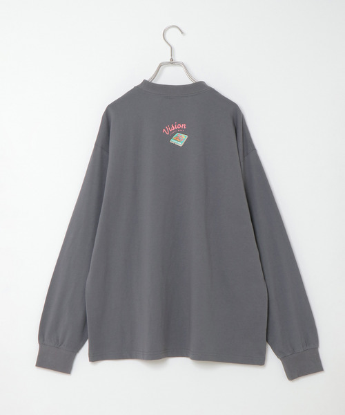 VISION STREET WEAR（ヴィジョンストリートウェア）の「VISION STREET WEAR　ビジョンストリートウエア　ガールプリントロンT（Tシャツ/カットソー・メンズ・チャコールグレー/スカイブルー/オフホワイト・M/L）」の5枚目の写真