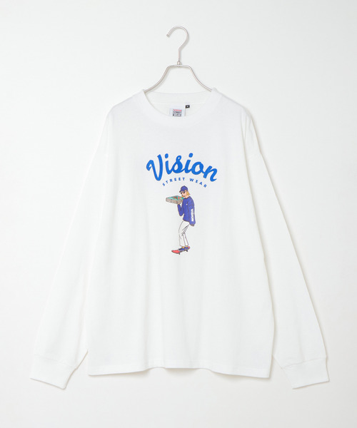 VISION STREET WEAR（ヴィジョンストリートウェア）の「VISION STREET WEAR　ビジョンストリートウエア　ガールプリントロンT（Tシャツ/カットソー・メンズ・チャコールグレー/スカイブルー/オフホワイト・M/L）」の17枚目の写真