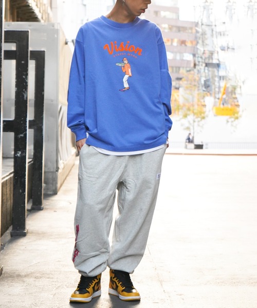 VISION STREET WEAR（ヴィジョンストリートウェア）の「VISION STREET WEAR　ビジョンストリートウエア　ガールプリントロンT（Tシャツ/カットソー・メンズ・チャコールグレー/スカイブルー/オフホワイト・M/L）」の21枚目の写真