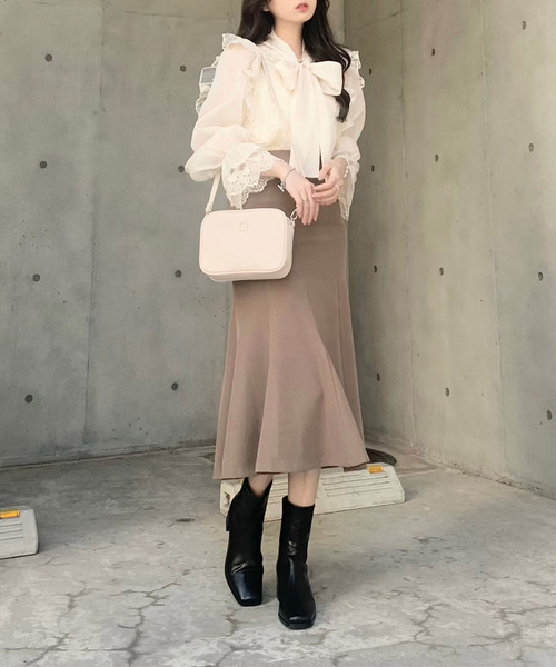 titty＆Co. PETIT（ティティアンドコープティ）の「【2色展開】刺繍レースリボンブラウス（シャツ/ブラウス・レディース・アイボリー/ブラック・FREE）」の20枚目の写真