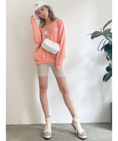 GYDA（ジェイダ）の「ハーフテレコレギンス（レギンス/スパッツ・レディース・ブラック/アイボリー・SMALL）」の9枚目の写真