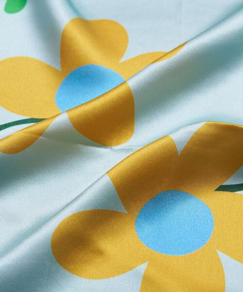 MONKEY TIME（モンキータイム）の「＜monkey time＞ FLOWER SILK SCARF 85/スカーフ（ストール/ショール・メンズ・ライム/ナチュラル・FREE）」の6枚目の写真