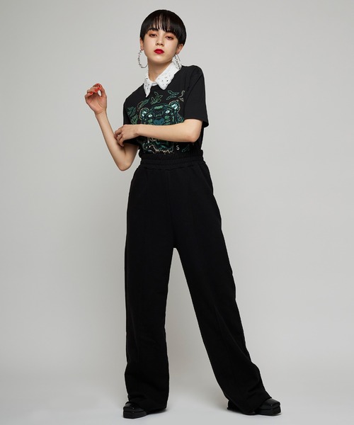 Narcissus(ナルシス)の「【Narcissus】スウェットワイドパンツ(その他パンツ・レディース・グレー/ブラック・FREE)」の2枚目の写真