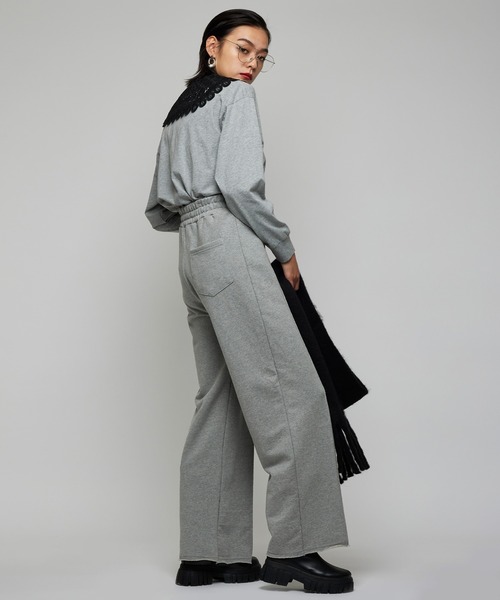 Narcissus(ナルシス)の「【Narcissus】スウェットワイドパンツ(その他パンツ・レディース・グレー/ブラック・FREE)」の8枚目の写真