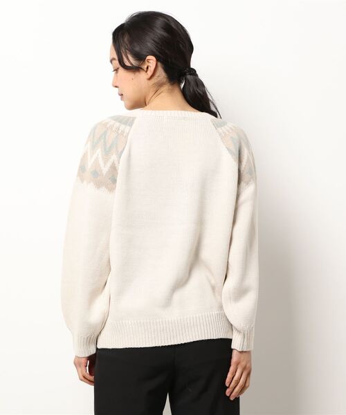 ehka sopo（エヘカソポ）の「求心柄ニット（ニット/セーター・レディース・ブラック/ネイビー/グリーン/キナリ・ﾌﾘ-）」の22枚目の写真