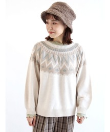 ehka sopo | 求心柄ニット(ニット/セーター)