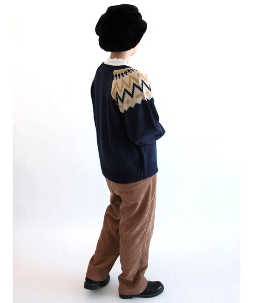 ehka sopo（エヘカソポ）の「求心柄ニット（ニット/セーター・レディース・ブラック/ネイビー/グリーン/キナリ・ﾌﾘ-）」の12枚目の写真