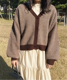 ヘリンボーンカーディガン【ZOZOTOWN限定アイテム】