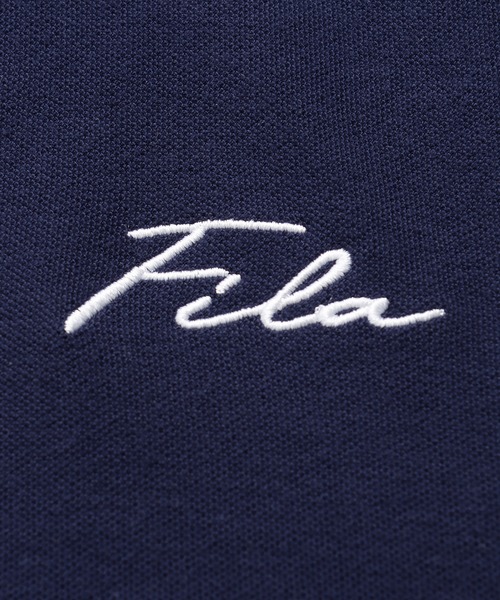 FILA（フィラ）の「【FILA/フィラ】WEB限定 別注 ワンポイント 筆記体刺繍 綿100% 襟ライン 半袖ポロシャツ（ポロシャツ・メンズ・ホワイト/ブラック/ネイビー/ネイビー系9/ブラック系9/ホワイト系9・LL/S/M/L/3L）」の10枚目の写真