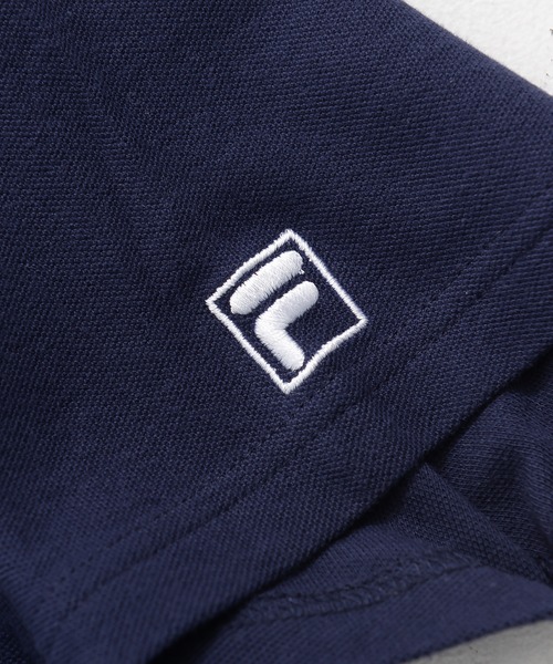 FILA（フィラ）の「【FILA/フィラ】WEB限定 別注 ワンポイント 筆記体刺繍 綿100% 襟ライン 半袖ポロシャツ（ポロシャツ・メンズ・ホワイト/ブラック/ネイビー/ネイビー系9/ブラック系9/ホワイト系9・LL/S/M/L/3L）」の8枚目の写真