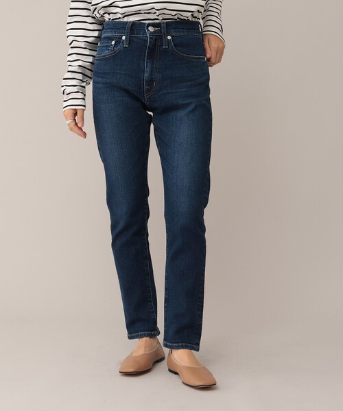 UNTITLED（アンタイトル）の「◆ミューズストレッチデニムパンツ【マシンウォッシャブル】（デニムパンツ・レディース・ネイビー/ブルー・44/46/48/50/42/00/01/02/03/04）」の4枚目の写真