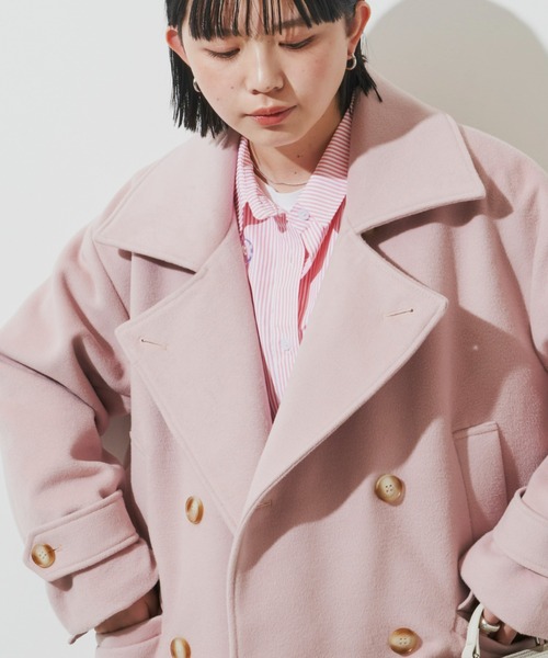 Aunt Marie's（アントマリーズ）の「メルトンオーバーピーコート（ピーコート・レディース・ネイビー/グリーン/ピンク/イエロー・FREE）」の16枚目の写真