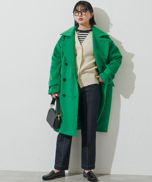 Aunt Marie's（アントマリーズ）の「メルトンオーバーピーコート（ピーコート・レディース・ネイビー/グリーン/ピンク/イエロー・FREE）」の17枚目の写真